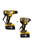 Set Bormasina de impact si masina de insurubat, 2 acumulatori, 36V,8A, Galben,KRAFT ROYAL