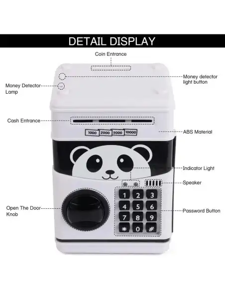 Pusculita interactiva copii tip seif cu cifru