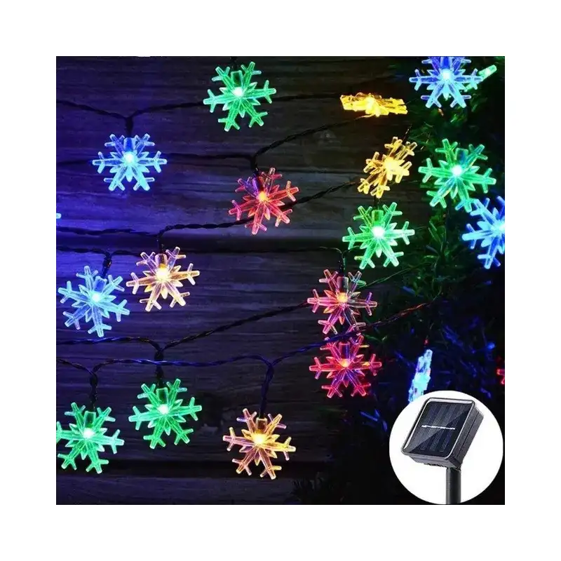 Set 2 x Instalatie solara cu 50 fulgi LED-multicolor