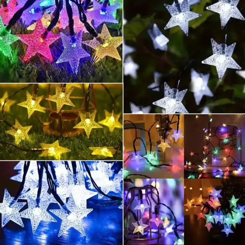 Set 2 x Instalatie solara cu 50 fulgi LED-multicolor