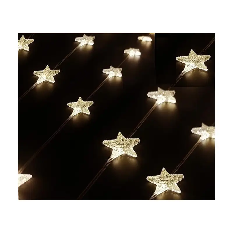 Instalatie Perdea turturi cu stele luminoase, 3M, banda led turnat, 8 jocuri de lumini, Interconectabila, IP44, 2025