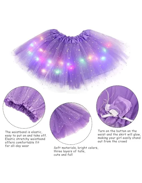 Fustă luminată cu LED pentru dans, petrecere, balet