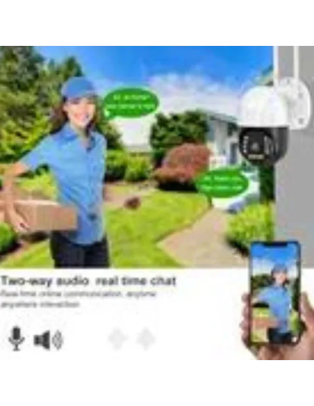 Cameră DASGUT 4G, 360° cu SIM, 3 MP, PTZ, Aplicație V380 Pro, Stocare Micro SD 128 GB, Interior-Exterior, IP66 + Card cadou 32GB