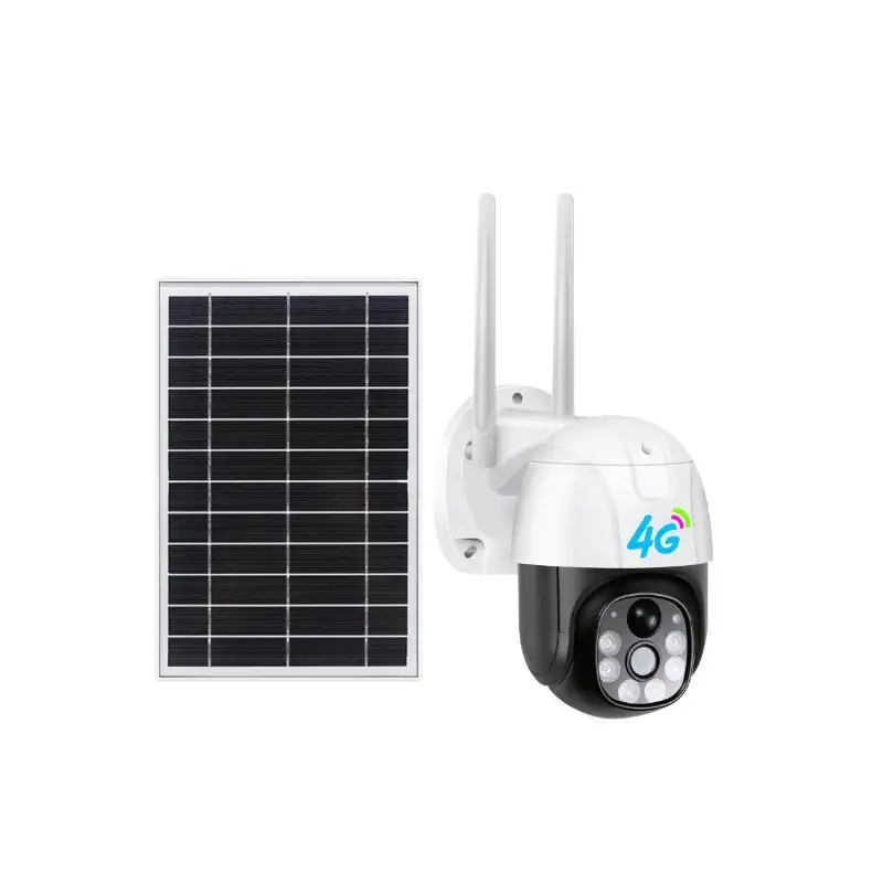 Cameră DASGUT 4G 360° cu Panou Solar, 3 MP, PTZ, V380 Pro, Interior-Exterior, IP66 + Card 32 GB