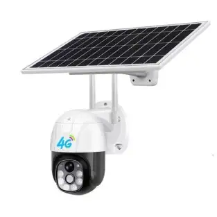 Cameră DASGUT 4G 360° cu Panou Solar, 3 MP, PTZ, V380 Pro, Interior-Exterior, IP66 + Card 32 GB