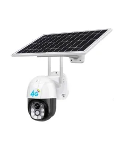 Cameră DASGUT 4G 360° cu Panou Solar, 3 MP, PTZ, V380 Pro, Interior-Exterior, IP66+card cadou 32 GB