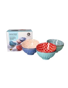 Set 6 Boluri portelan boemian design, 11.8cm , R15809
