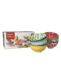 Set 10 Boluri portelan boemian design, 12cm , R15816