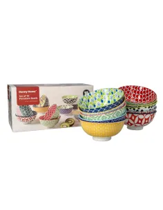 Set 10 Boluri portelan boemian design, 12cm , R15816