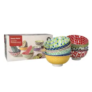 Set 10 Boluri portelan boemian design, 12cm , R15816