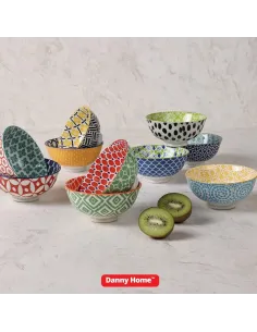 Set 10 Boluri portelan boemian design, 12cm , R15816 2