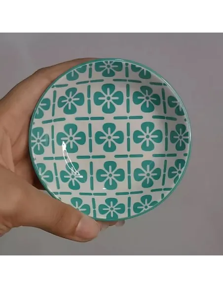 Set 6 Farfurii mici portelan boemian design, 9cm , R15811
