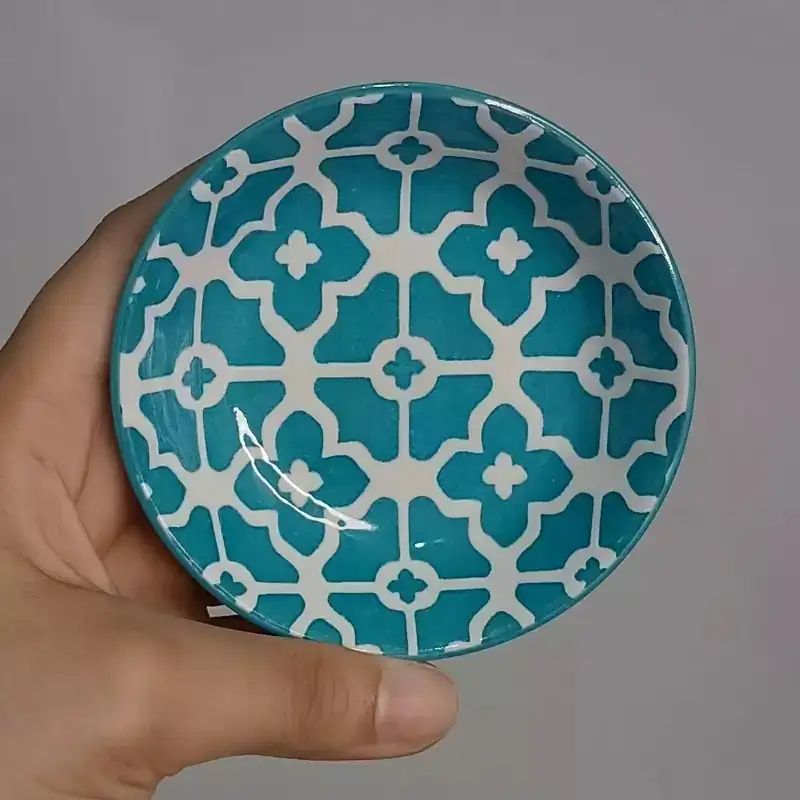 Set 6 Farfurii mici portelan boemian design, 9cm , R15811