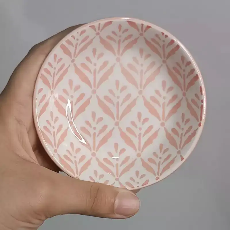 Set 6 Farfurii mici portelan boemian design, 9cm , R15811