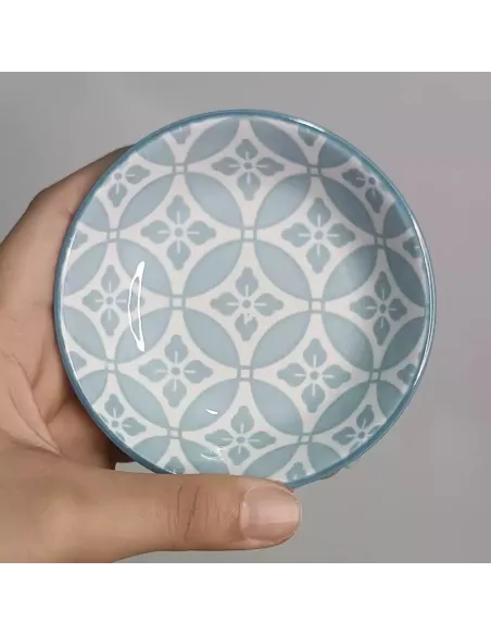 Set 6 Farfurii mici portelan boemian design, 9cm , R15811