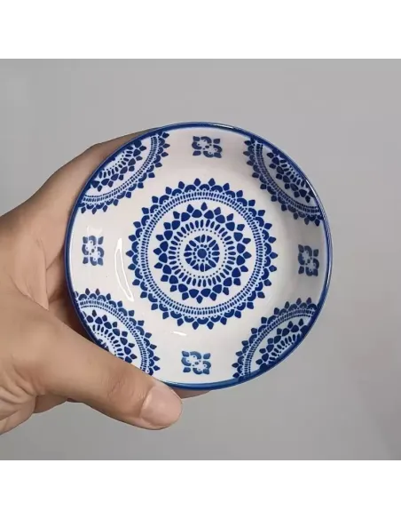Set 6 Farfurii mici portelan boemian design, 9cm , R15811