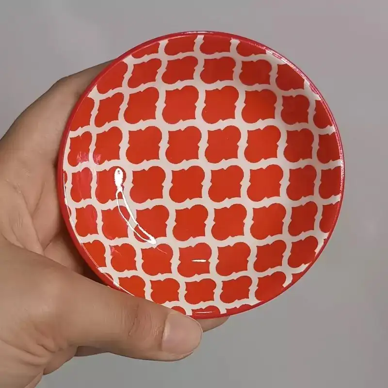 Set 6 Farfurii mici portelan boemian design, 9cm , R15811