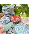 Set 6 Farfurii mici portelan boemian design, 9cm , R15811