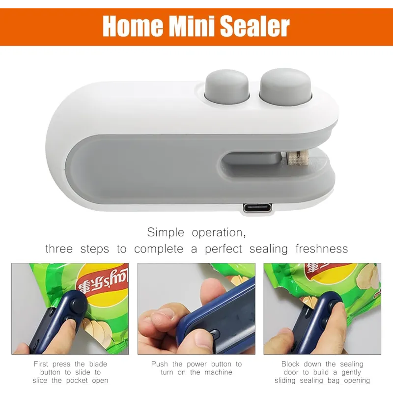 Aparat de sigilat pungi portabil, USB C