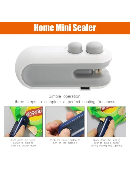 Aparat de sigilat pungi portabil, USB C