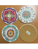 Mix 4 Suporturi oala portelan boemian design, 16 cm , R818