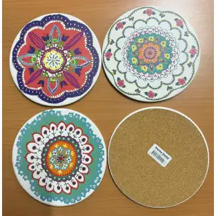 Mix 4 Suporturi oala portelan boemian design, 16 cm , R818