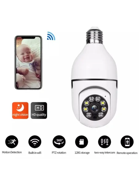 Cumpara  Camera de supraveghere in bec, Wi-Fi IP