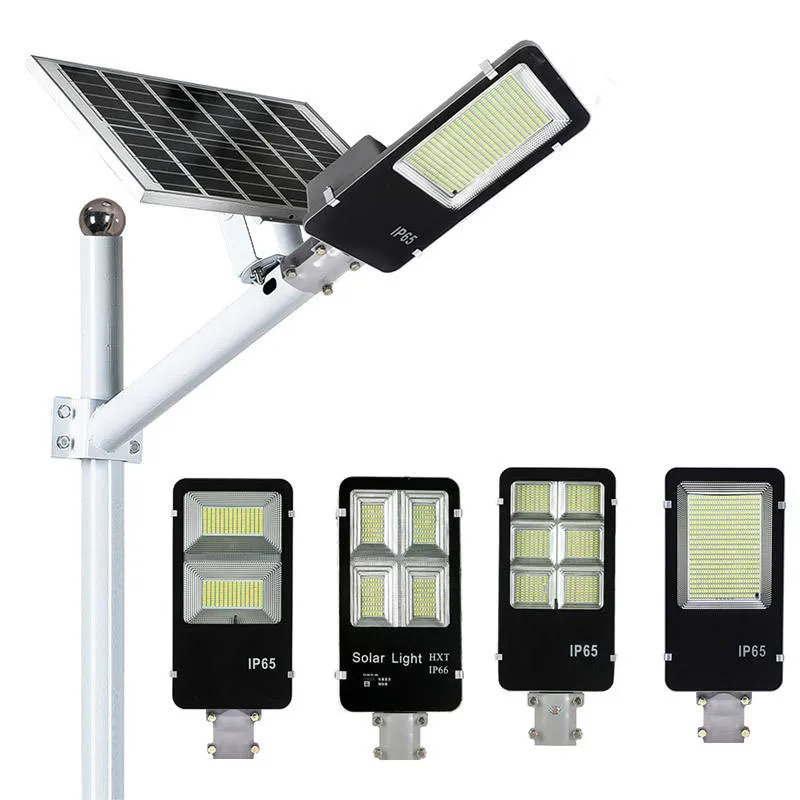 Lampa solara stradala LED cu panou fotovoltaic, suport de prindere si telecomanda 300W/ 400W