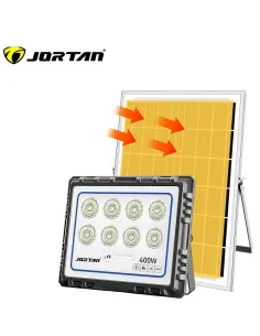 Proiector LED 400W cu panou solar, senzor lumina,IP 66, telecomanda model nou