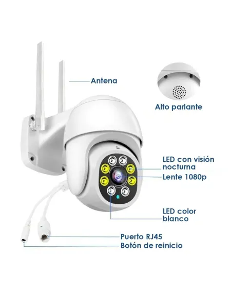 Set 2 x camera de supraveghere IP 360 wifi, Jortan 8270+ card 16 GB