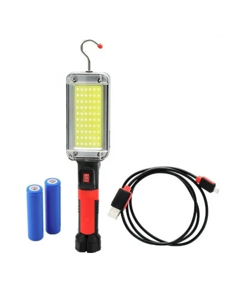 Lanternă Magnetică Reîncărcabilă 20W, COB LED, USB-C, Cârlig, USB, Lumină Puternică pentru Lucru