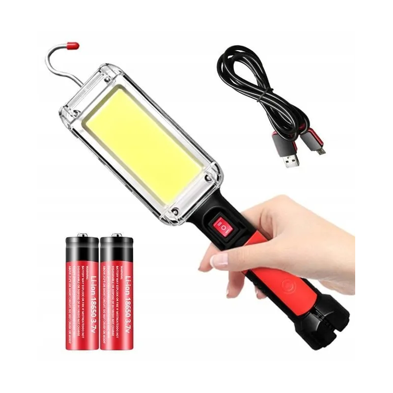 Lanternă Magnetică Reîncărcabilă 20W, COB LED, USB-C, Cârlig, USB, Lumină Puternică pentru Lucru