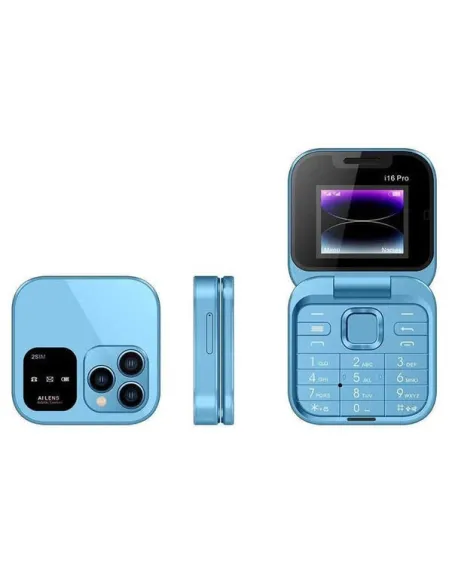 Mini telefon pliabil i16,dual sim,ecran HD,radio Fm