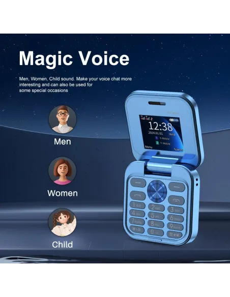 Mini telefon pliabil i16,dual sim,ecran HD,radio Fm