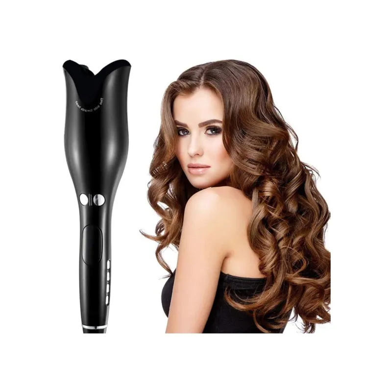 Ondulator cu invelis ceramic si temperatura ajustabila,rotire bidirectionala,negru