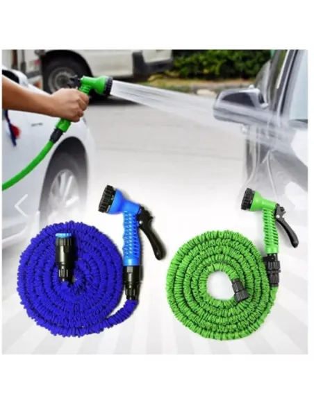 Set Furtun de gradina extensibil 60 m cu dispozitiv pentru pulverizarea apei + aspersor de stropit cu 12 duze