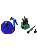 Set Furtun de gradina extensibil 60 m cu dispozitiv pentru pulverizarea apei + aspersor de stropit cu 12 duze