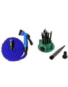Set Furtun de gradina extensibil 60 m cu dispozitiv pentru pulverizarea apei + aspersor de stropit cu 12 duze