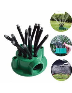 Set Furtun de gradina extensibil 22.5 m cu dispozitiv pentru pulverizarea apei + aspersor de stropit cu 12 duze 2