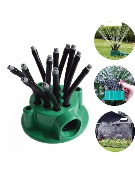 Set Furtun de gradina extensibil 22.5 m cu dispozitiv pentru pulverizarea apei + aspersor de stropit cu 12 duze