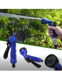 Set Furtun de gradina extensibil 22.5 m cu dispozitiv pentru pulverizarea apei + aspersor de stropit cu 12 duze