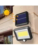 2 x Lampa solara de perete cu senzor de miscare