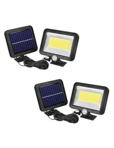 2 x Lampa solara de perete cu senzor de miscare