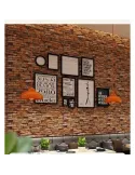Set 10x Tapet adeziv caramizi maro,spuma moale 3D 77 x 70 cm