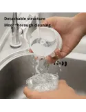 Mini tocator manual pentru legume, culoare alb
