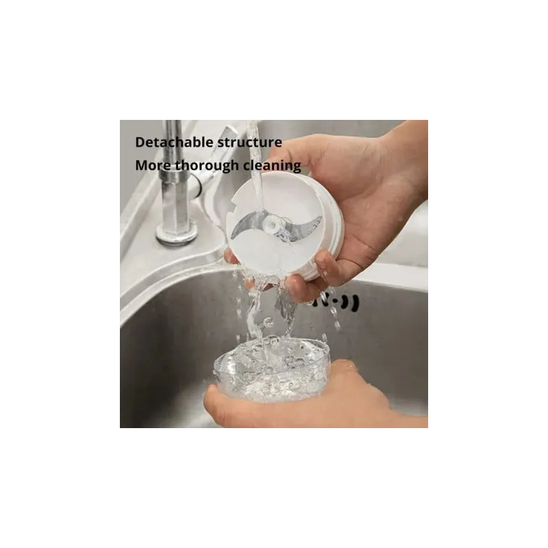 Mini tocator manual pentru legume, culoare alb