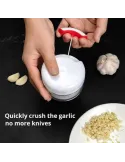 Mini tocator manual pentru legume, culoare alb