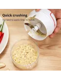 Mini tocator manual pentru legume, culoare alb