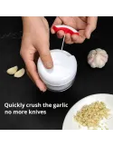 Mini tocator manual pentru legume, culoare alb