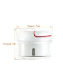 Mini tocator manual pentru legume, culoare alb